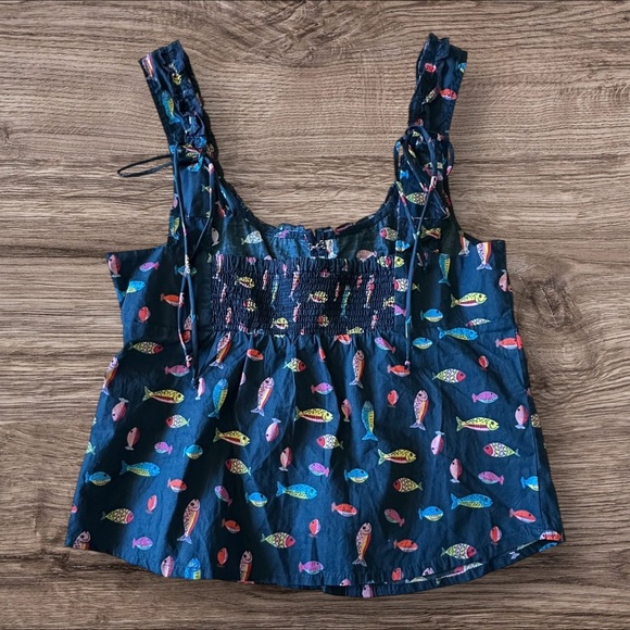 NWT Free People Ellia Printed Set in Navy - Picture 7 of 7